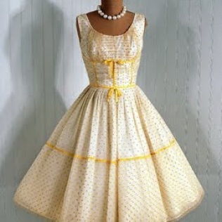 yellow vintage dress
